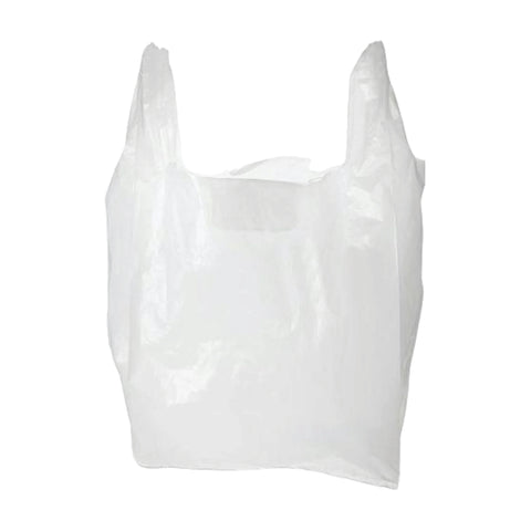 White Maxi Carrier Bags 250's, supplied by Caterlink SA.