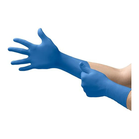 Disposable Medium Blue Latex Gloves Latex Blue P/F 1, supplied by Caterlink SA.