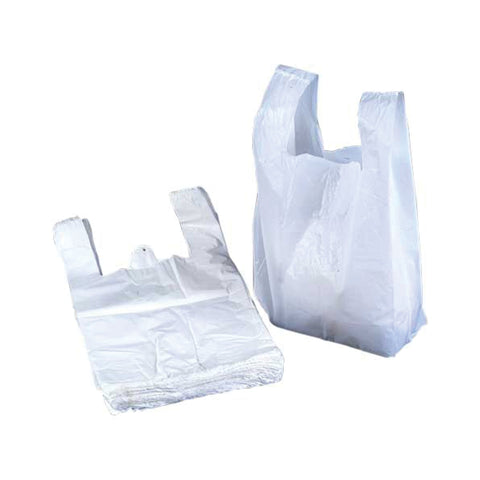 White Midi Carrier Bags 100's, supplied by Caterlink SA.