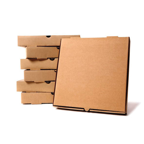 Pizza Boxes Corrugated Extra Large 50's, supplied by Caterlink SA.