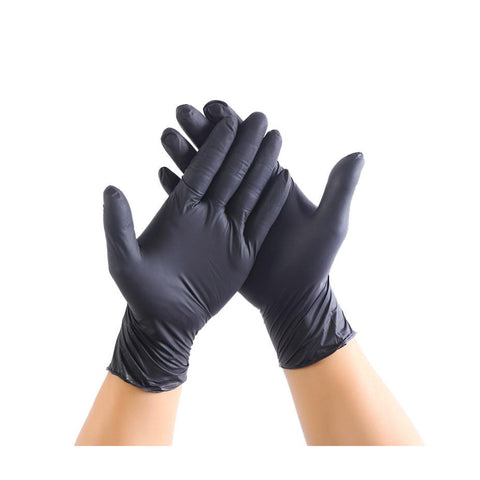 Disposable Large Black Nitrile Gloves 100's, supplied by Caterlink SA.