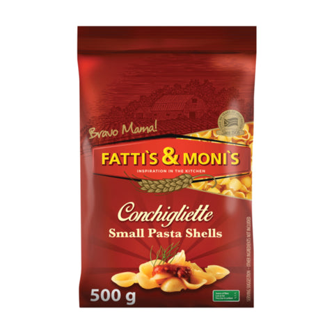 Fatti's & Moni's Pasta Shells 500g, supplied by Caterlink SA.