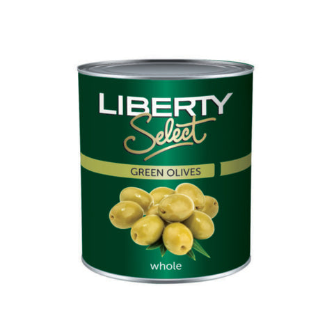 Liberty Whole Green Olives 3kg, supplied by Caterlink SA.