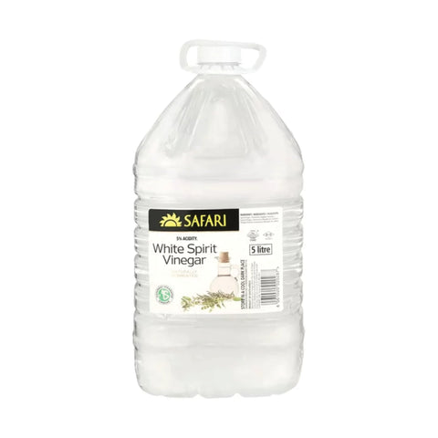 Safari White Vinegar 5lt, supplied by Caterlink SA.