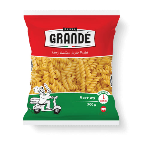 Pasta Grande Screws 500g, supplied by Caterlink SA.