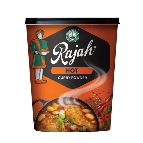 Rajah Hot Curry Powder 800g, supplied by Caterlink SA.