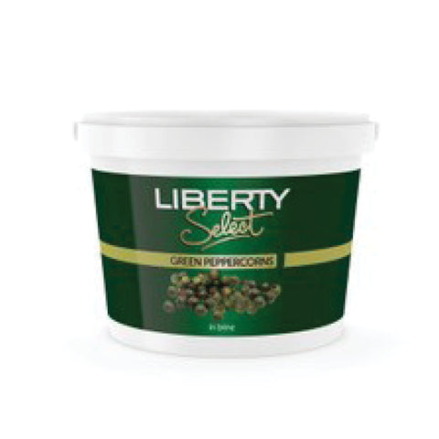 Liberty Green Peppercorns Bucket 1kg, supplied by Caterlink SA.