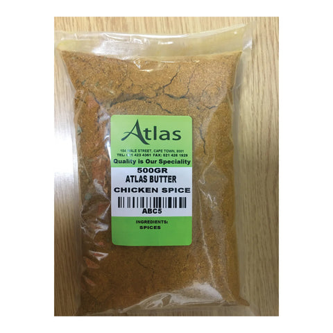 Butter Chicken 500g Atlas, supplied by Caterlink SA.