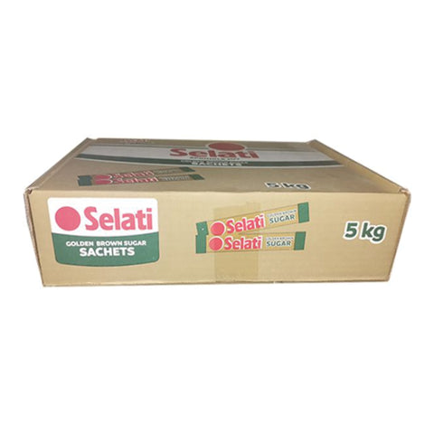 Selati Brown Sugar Tubes 1000 x 5g, supplied by Caterlink SA.