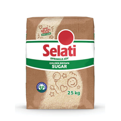 Selati Light Brown Sugar 25kg, supplied by Caterlink SA.