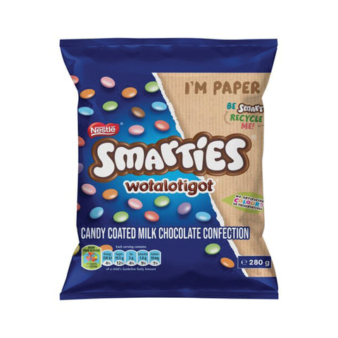 Nestle Smarties 280g, supplied by Caterlink SA.