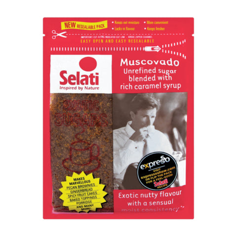 Selati Muscovado Sugar 750g, supplied by Caterlink SA.