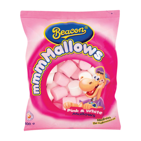 Beacon Marshmallow Pink & White 400g, supplied by Caterlink SA.