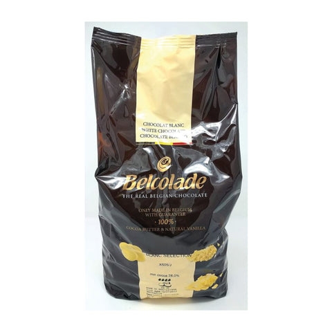 Belcolade White Chocolate 5kg, supplied by Caterlink SA.