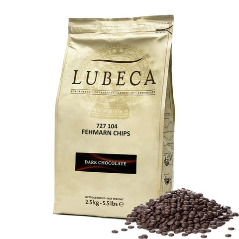 Lubeca 55% Dark Chocolate 5kg, supplied by Caterlink SA.